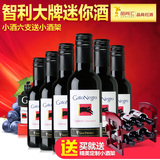 品尚红酒 原瓶原装进口干红 智利猫赤霞珠葡萄酒187ml整箱六支装