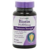 Biotin (10,000mcg) Maximum Strength,100ct (Pack of 2)