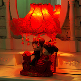 婚房布置用品结婚庆台灯婚房卧室床头灯红色婚房创意情侣结婚台灯