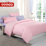 QQINGO家纺 全棉棉布单色纯色床单被套四件套纯棉 1,1.2,1.5,1.8