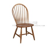 美克美式餐椅定做 美式实木餐椅 剑背椅子定制地中海田园家具定做