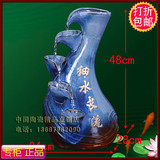 陶瓷花瓶细水长流创意家居装饰风水摆件流水喷泉雾化加湿器GMC809