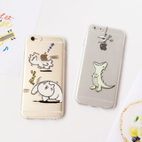 创意淘气猫咪iphone6s保护套硅胶情侣苹果6s手机壳软外套薄款个性