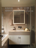 简约现代中式大理石台面浴室柜挂墙式洗脸盆洗手池卫生间组合吊柜