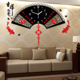美世达中式客厅静音挂钟现代时尚创意钟表 个性装饰时钟艺术挂表