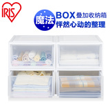 爱丽思IRIS 日本大号4层衣物可叠加塑料组合抽屉式收纳柜整理柜