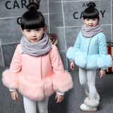 【天天特价】女童2015外套加厚冬装女孩皮衣棉袄上衣韩版皮草棉衣
