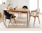 纯实木餐桌白橡木实木桌子现代简约饭桌子小户型家具餐台定做