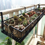 欧式铁艺阳台栏杆花架多层悬挂绿萝花架简约壁挂种菜花盆架特价