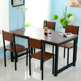 长方形小户型餐桌简约现代钢木餐桌组合一桌四椅餐厅饭店餐桌定做