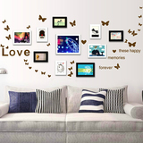 墙贴纸卧室浪漫爱 蝴蝶飞舞 床头客厅电视墙背景照片墙照片贴