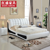 床 皮床 软体床 皮艺床 1.5 1.8米 双人床 特价真皮床小户型皮床
