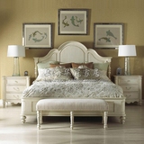 美式实木床1.8米双人床1.5单人床白色欧式橡木气压储物高箱储物床