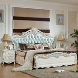 欧式床现货实木真皮雕花床新古典后现代床1.8双人床高端婚床特价