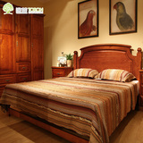 途蓝 美式全实木床松木原木双人床1.8米美式乡村卧室家具可定制