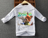 疯狂动物城Zootopia朱迪兔子Judy尼克Nick狐男童女童衣服长袖T恤