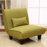 日式小户型单人布艺实木沙发椅折叠椅创意简约休闲懒人沙发椅子