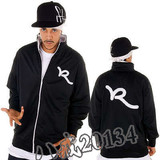 美国代购 嘻哈外套夹克 ROCAWEAR个性时尚潮流经典黑色棒球服