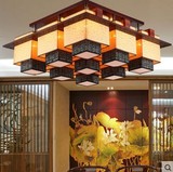 中式吊灯古典大堂餐厅吸顶灯客厅灯具大气仿古卧室方形羊皮灯2101