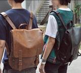 复古英伦休闲时尚日韩版PU皮双肩包男女高中学生书包旅行背包潮流