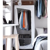 ◆西安宜家代购◆IKEA  布瑞姆 衣柜/简易衣橱(80x55x180 白蓝黑)