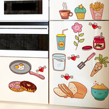 可爱卡通冰箱贴厨房墙贴纸儿童防水墙壁贴画厨具餐厅贴画橱柜门贴
