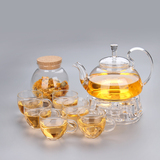加厚耐热玻璃茶壶套装水果花茶壶透明过滤网花草茶杯茶具可加热
