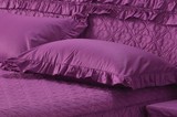 吉小白 全棉单人枕套信封枕套枕头套 深紫