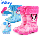 儿童雨鞋加绒冬季男童 迪士尼儿童雨靴宝宝保暖防滑水鞋女童雨靴