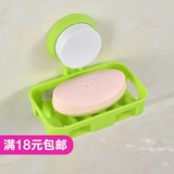 创意强力吸盘肥皂盒 塑料沥水香皂盒卫生间吸壁式肥皂架壁挂皂托