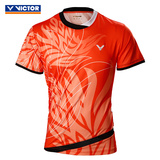 正品VICTOR胜利羽毛球服男女款国家队服比赛服威克多速干短袖上衣
