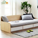 沙发床多功能储物床收纳床三抽屉 床小户型折叠床板式单人床定制