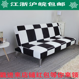小户型布艺沙发床可折叠拆洗1.21.51.8单人双人三人实木组合沙发