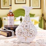 景德镇陶瓷客厅欧式花瓶白色摆件创意包邮插干花家居餐桌软装饰品