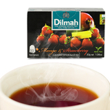 斯里兰卡进口水果茶 迪尔玛芒果草莓味红茶20茶包锡兰红茶15包30g