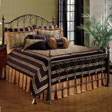 新滢美式乡村铁艺床双人床单人床铁床架复古做旧家具 1.5 1.8米