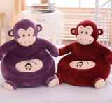 创意动物猴象猪懒人沙发儿童座椅靠背毛绒玩具卧室凳子成人榻榻米