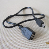 Mini USB OTG数据连接线 迷你5PT口V3转USB母头 平板车载转接u盘