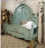 特价畅销 法式复古做旧实木雕花床 美式卧室客厅家具外贸高端定制
