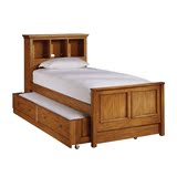 美式实木床 儿童床头带柜子床 美式乡村实木双人床 带拖床定制