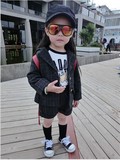 2015秋款韩版儿童装 男女童西装套装 宝宝小童英伦西装外套加短裤
