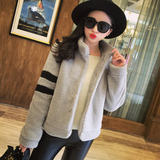 2015冬季新款韩版羊剪绒皮毛一体大衣羊羔毛外套女短款毛绒仿皮草