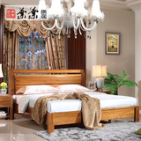 叶叶 高端胡桃木纯实木床标准床双人床现代卧室实木家具H21