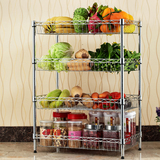 厨房用品置物架落地收纳架储物架3层4层蔬菜水果菜篮架整理多层架