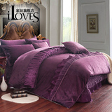 Iloves玫瑰绒四件套 高档加厚冬季床盖床上4件套 升级珊瑚绒套件