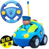 可充电1-2-3岁宝宝卡通遥控车 音乐小汽车 玩具警车赛车耐摔