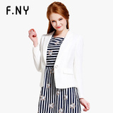 F．NY法妮专柜正品2016年春季新款西装领短款小外套女上衣1611213