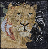 海外代购 瓷砖狮子王野生动物装饰大理石马赛克AN1060黑色背景墙