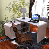 书房家具台式电脑桌 卧室旋转转柜烤漆现代简约书桌白色书架组合