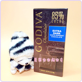 5块包邮17年后美国godiva高迪瓦歌帝梵85%纯可可黑巧克力100g直排